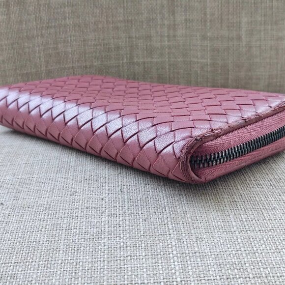 Bottega Veneta Clutch Wallet Cardholder Lambskin Zippy Zip Around Purse Italy - Picture 4 of 12